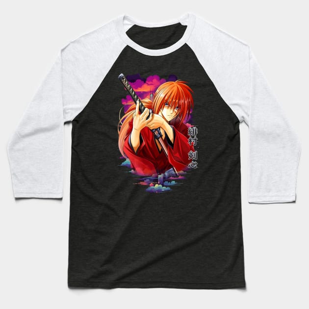 Rurouni Kenshin Samurai Baseball T-Shirt by AssoDesign